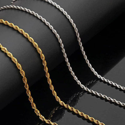 Elegant 18K Gold Plated Twist Chain