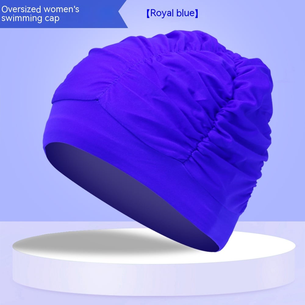 Chic Plus-Size Pleated Swim Cap