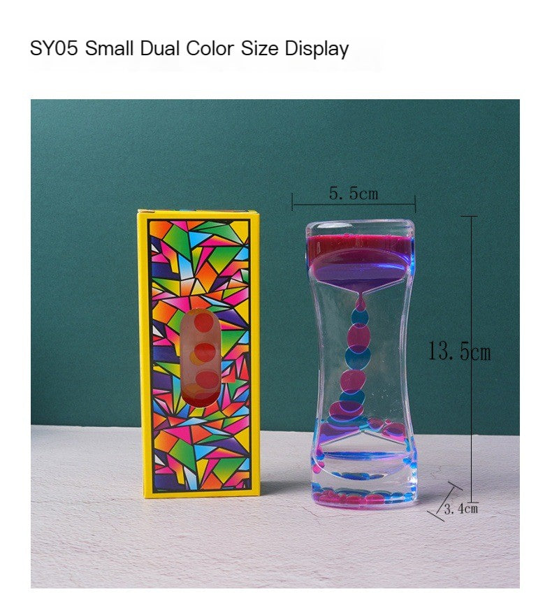 Bi-Color Acrylic Sandglass Decor