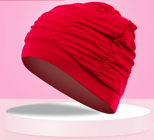 Chic Plus-Size Pleated Swim Cap