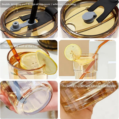Chic 15oz Glass Sipper with Straw