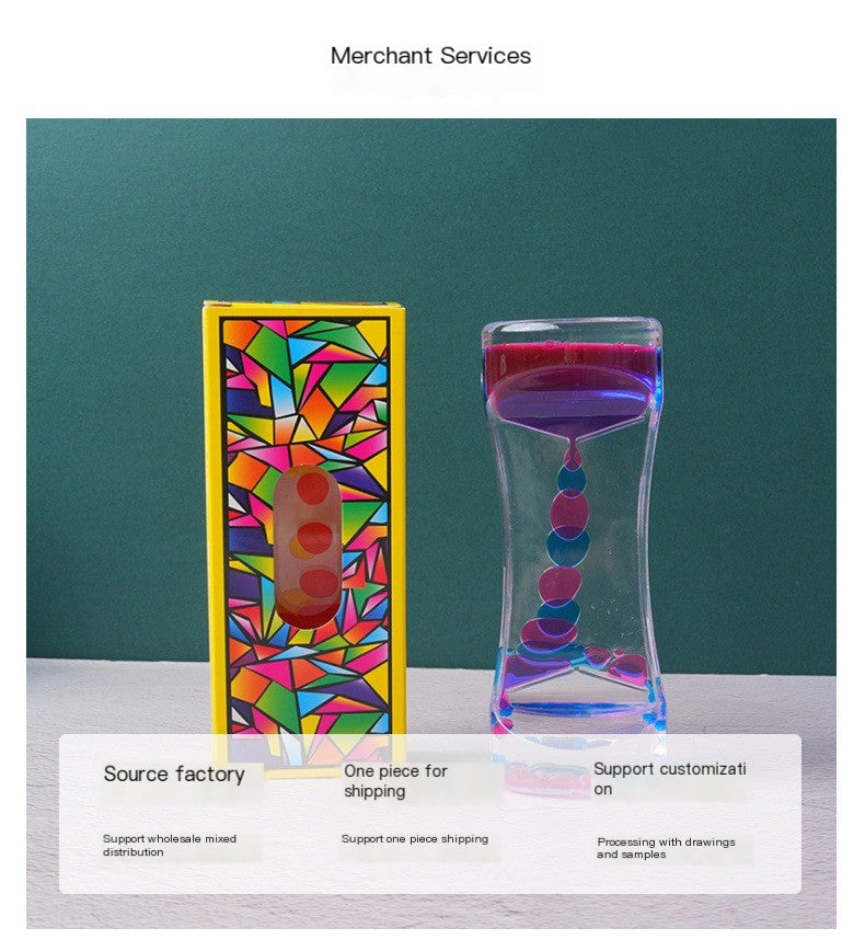 Bi-Color Acrylic Sandglass Decor