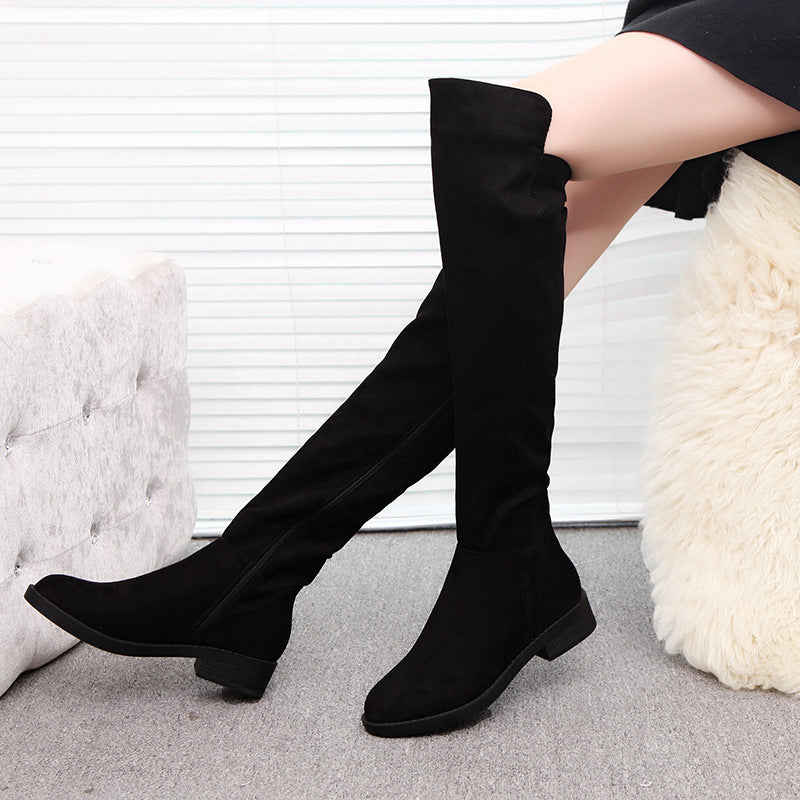 Women's Elegant Over-the-Knee Flat Boots