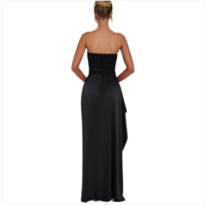 Spring Sequin Split Dress