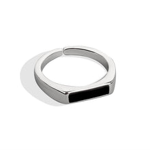 Sterling Silver Elegant Black Ring