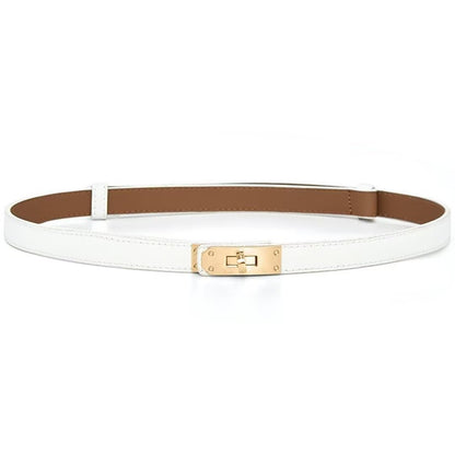 Elegant 2-in-1 Slim Leather Belt