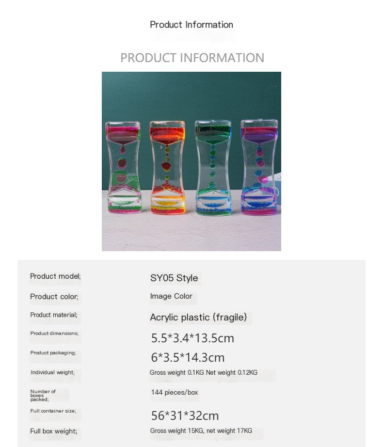 Bi-Color Acrylic Sandglass Decor