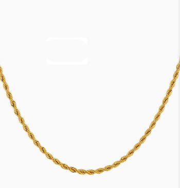 Elegant 18K Gold Plated Twist Chain