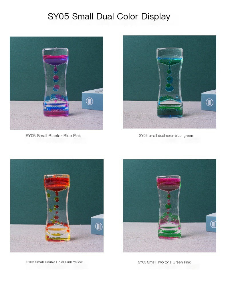 Bi-Color Acrylic Sandglass Decor