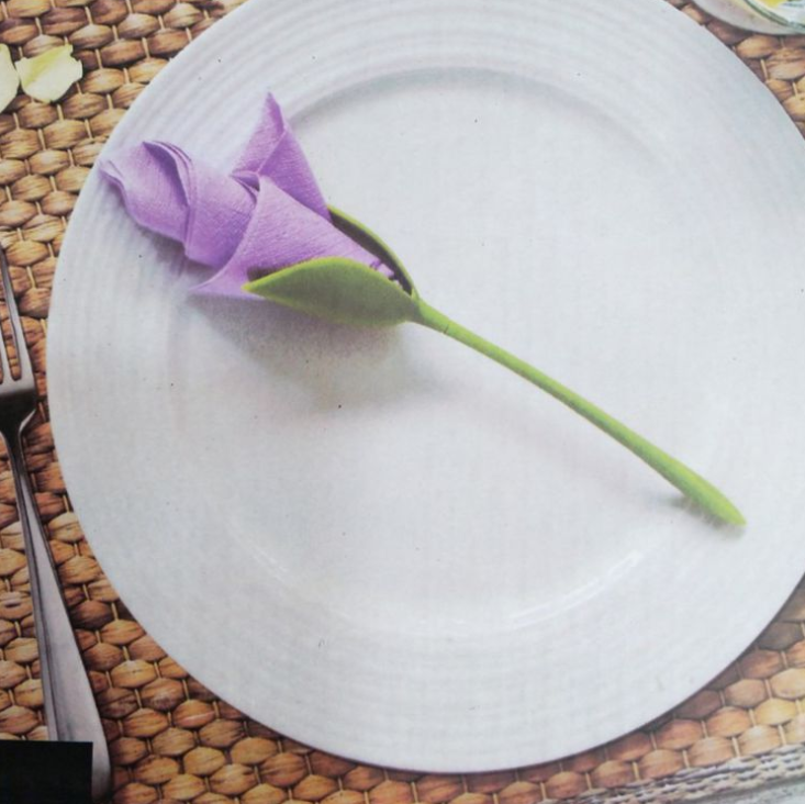 Rose Flower Napkin Holder Set